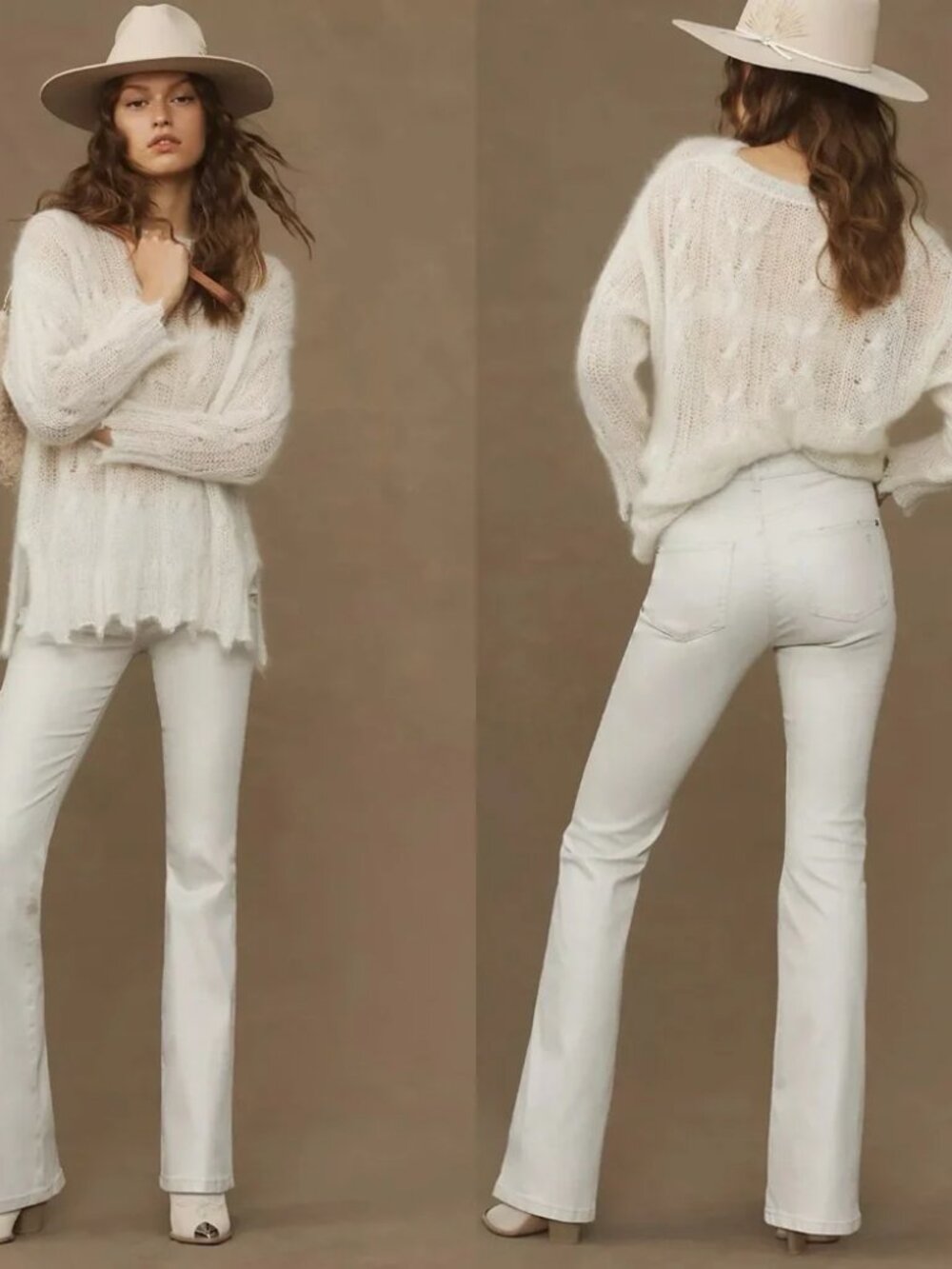 Pilcro The Icon Pearlescent High Rise Flare Jeans Size 32